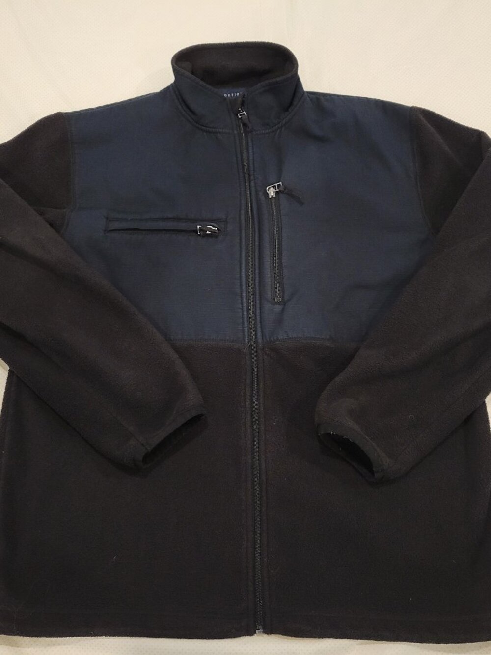 Mantles Men's Dark Navy & Black Fleece-Lined Jacket